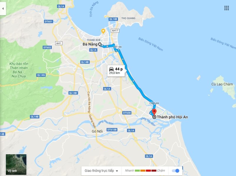 xe bus từ sân bay Đà Nẵng đi Hội An 2