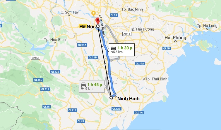 xe từ Hà Nội đi Ninh Bình 2